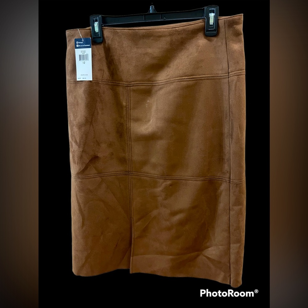 Chaps “suede-look” fabric skirt
